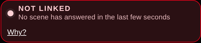 The panel showing NOT LINKED