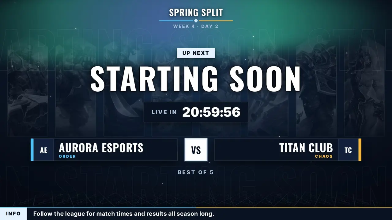 Pantheon starting soon screen, Norse look